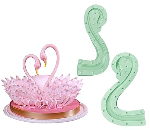 3D-Silikon-Fondant-Formen für selbstgemachte Flamingo-Hals, Schokolade, Süßigkeiten, Kuchendekoration, Dekoration (Schwan L)