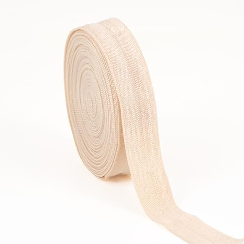 SHELVER Elastisches Schrägband, 15 mm, 5 m, Beige