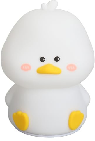Niedliches Enten-Nachtlicht, Weiche Silikon-Nachtlampe, Wiederaufladbar, Dimmbar, Nachttischlampe für Schlafzimmer, Schlafsaal, Büro