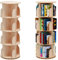 PTUWODS Rotating 360° Bookshelf Bookcase Hexagonal Children's Bookcase Tall Bookcase Floor Standing Corner Book Shelf Storage Rack for Home Living Room Office (4 Tier)