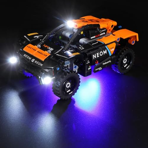cooldac Led Licht Kit Kompatibel mit Lego Technic 42166 NEOM McLaren Extreme E Race Car Set (nur Beleuchtung, Keine Modelle), Kreative Dekorlichter Set Kompatibel mit Lego 42166 NEOM McLaren