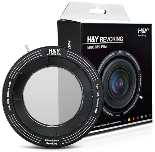 H&Y RevoRing Filtro CPL variabile 67-82mm Polarizzatore circolare | Polarizzatore 2 in 1, anello adattatore regolabile, fotografia di paesaggi, fotografia all'aperto, controllo dei riflessi