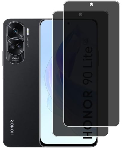 KELOLIN [2 Piezas Protector de vidrio de privacidad templado para Honor 90 Lite [Anti-rasguños] [Antiespia] 9H Protector Pantalla Privacidad para Honor 90 Lite
