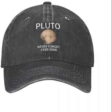 Baseballmütze neutralem Baumwolle Vergessen Sie niemals Pluto Astrologischer Liebhaber Männer Frauen Baseballmütze Distressed Denim Gewaschene Hüte Cap Aktivitäten Verstellbare Snapback Cap Geschenk