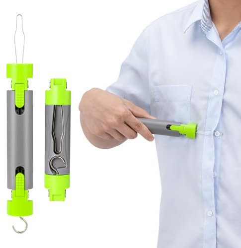 LYIGEOL Button Hook with Zipper Pull，One Hand Dressing Aids for Easy Button,Button Assist Tool and Zipper Helper for Seniors,Elderly, Disabled Men and Women-2pack