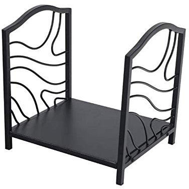 Soporte de leña para leña para almacenamiento de troncos de chimenea, resistente para interiores y exteriores, estante de madera de metal, cesta apiladora, soportes de leña resistentes