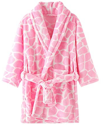 Kleinkind Baby Jungen Mädchen Drucken Bademäntel Mit Kapuze Warmer Flanell Nachtmantel Nachtwäsche Niedlicher Warmer Pyjamamantel Schwarz Schwarz