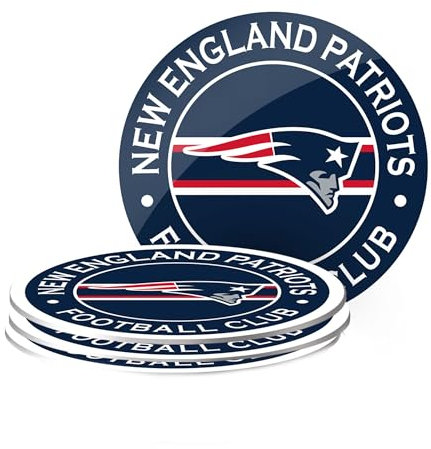 New England Patriots NFL 4er Set Untersetzer Coaster Set Bierdeckel