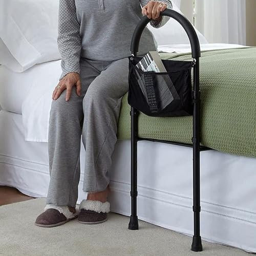 SEVEWAGE Bed Assist Sicherheitsbett Mobilitätshilfe Höhenverstellbar für Seniorenbett mit praktischer Aufbewahrungstasche