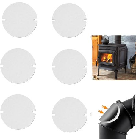 Stove Pipe Seal, Gasket, Stove Pipe Cleaning Flap, Heat-Resistant Chimney Pipe Seal, for Stove Pipe Flaps, Chimney Pipe, Sealing Cleaning Opening Flat Seal, for Pipes with Diameter 120-150 mm, Pack of