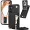 Ysnzaq Handykette Hülle für Samsung Galaxy S25 mit Band, PU Leder Geldbörse mit Kartenfächern Verstellbarem Lanyard Stoßfeste Handyhülle für Samsung Galaxy S25.XK Black