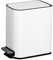 FurnitureXtra™ Slim Design Powder Coated Soft Close Pedal Bin, Plastic Inner bucket, ABS lid (White, 5L)
