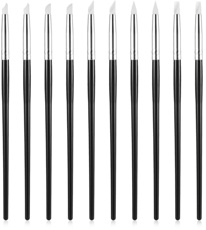 LIQWEI 10 pennelli professionali in silicone, strumenti professionali per scolpire colla, pennelli flessibili per dipingere con i numeri, strumenti per argilla, per fai da te, artigianato, intaglio