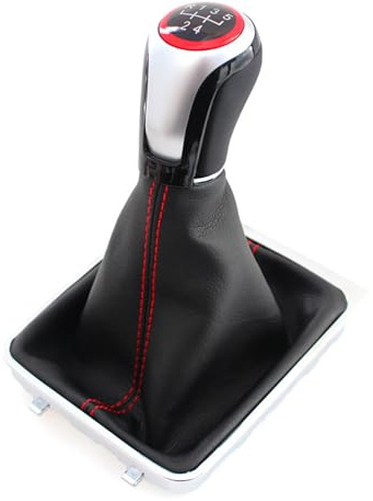 ZWBC Perilla de la Caja de Cambios para VW Passat B6 2005-2011 5-Speed, Funda Protectora for Palanca de Cambios Durable Accesorios