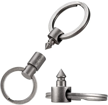 KeyUnity Titan-Schnellverschluss-Schlüsselanhänger mit feststellbarem, drehbarem Schlitzschraubendreher, Geeignet für die tägliche Schlüsselaufbewahrung, Camping, Wandern KA46 KA47