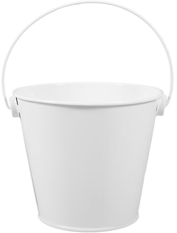 Alasum Seau Récupérateur de Graisse Blanc en Fer-Blanc 8 X 10,5 X 12 Cm, Résistant la Chaleur, Capacité Adaptée pour Barbecue et Poêle à Frire, Accessoire Cuisine Extérieur Polyvalent