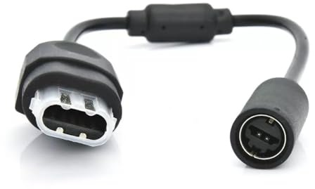 FPC Black Wired Controller Breakaway Adapter Converter, compatible with Original Xbox 1st gen