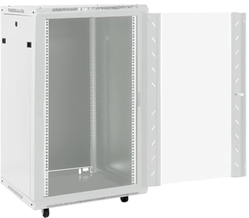 Generico Armadietto di Rete 18U con Ruote 19 IP20 60x60x100 cm,Accessori per Componenti per Computer,Dispositivi archiviazione,Sistemi di archiviazione di rete-30267