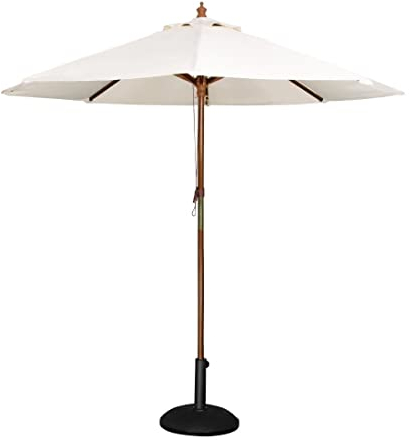 Bolero runder Sonnenschirm creme 3m, 2520(H) x 3000(Ø)mm