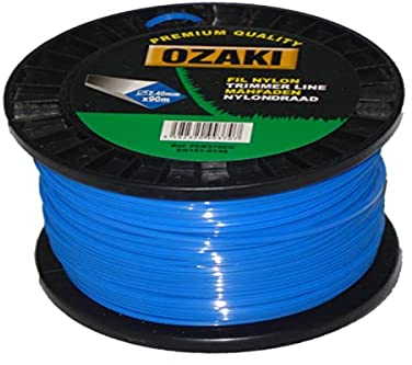 OZAKI - Bobine Fil Nylon Carré - Longueur 120m - Ø 3,00mm - Matières Vierges - Haute Durabilité - Excellente Tenue À L'Œillet