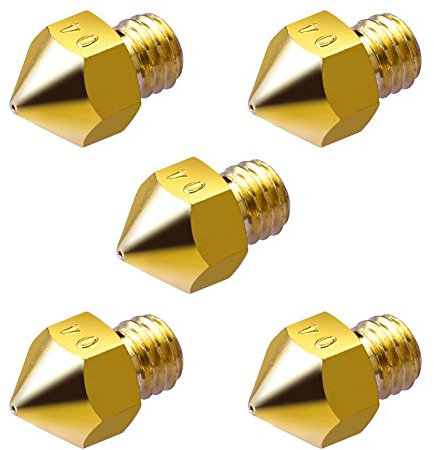 SIENOC 3D Extruder Düse 0,4 mm Messing Extruder Düse Druckköpfe für MK8 Makerbot Reprap-3D-Drucker (5 x 0,4mm)