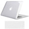 TECOOL Cover compatibile con vecchio MacBook Air 13 Pollici 2017-2010 (A1466 1369), Custodia Rigida Protettiva Sottile in Plastica e Copritastiera UE, Superficie Lucida Trasparente
