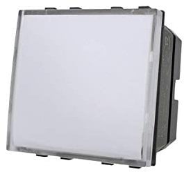 Pulsante Targa Portanome Campanello, Compatibile Con Bticino Living Light, Ocuppa 2 Posti Moduli (Bianco)