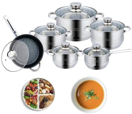 set de cuisine en inox 12 pcs