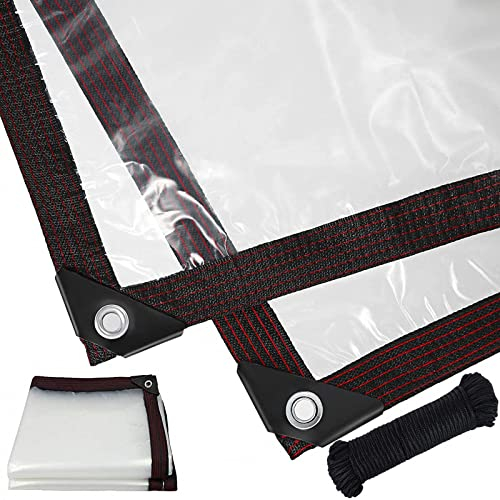 QOFLY Bâche Transparente pour Serre 2X4, Bache ImperméAble avec Oeillet pour ExtéRieur IntéRieur, Housses pour Plantes