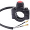 weideer Interrupteur poussoir pour guidon de moto 12 V - Interrupteur momentané - 22 mm - Avec plaque arrière de montage pour VTT, moto tout-terrain, scooter, quad - K-F007