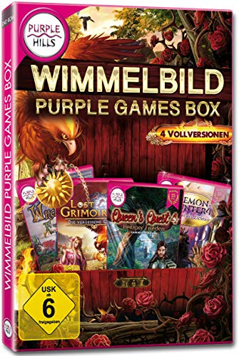 Villarreal CF Wimmelbild Purple Games Box: 4 Wimmelbild-Spiele, Kartons, Regelheft - Abenteuer, Mystery - Casual, Brettspiel - German, Unisex, 120+ Alter