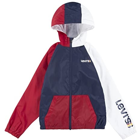Levi'S Kids Color Block Wind Jacket Garçon Dress Blues 12 Ans