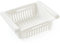 tooloflife Lot de 4 boîtes de rangement rétractables pour tiroir de réfrigérateur - Design unique Blanc