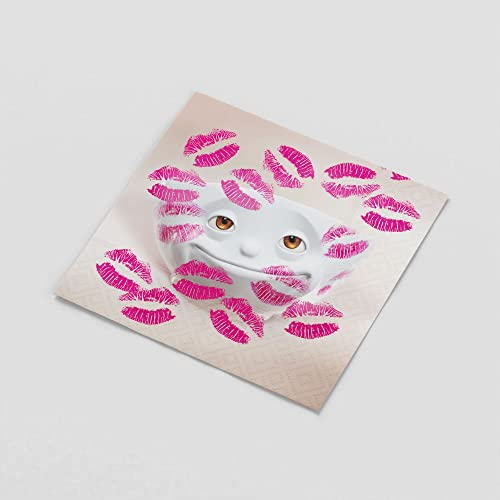 FIFTYEIGHT PRODUCTS / Tassen/Servietten, Lunch „Geküßt“ (Mehrfarbig, Made in Germany)