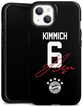 Panzer Handyhülle kompatibel mit Apple iPhone 13 robuste Outdoor Hülle Schutzhülle glänzend FC Bayern München FCB Kimmich
