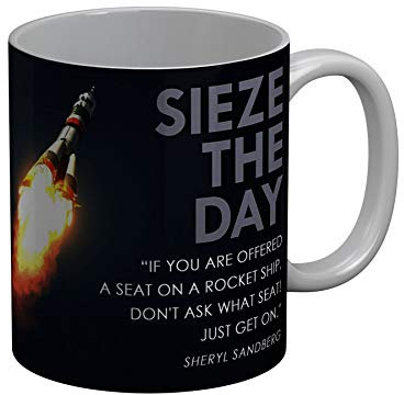 Fabulous Keramische Becher 325ml Motivation Sieze the Day Carpe Diem