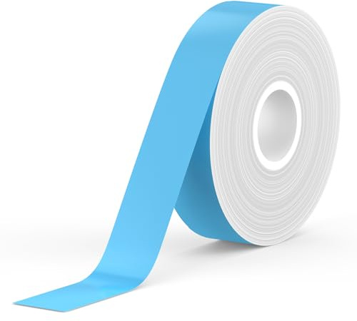 SUPVAN E10&E11&E12&E16,Rubans pour Étiqueteuse,15 mm x 6 m,Noir sur Bleu | Continu Plastifié,Imperméable & Résistant À L'huile,Inoffensif Enfants,Robuste,Détection Auto,École/Maison/Cuisine/Bureau