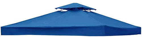 GYHH 3X3M Wasserfest Pavillondach Ersatzdach Festzelt Gartenpavillon Dach Ersatzdach 300D Polyester Für Pavillon Ersatzbezug Pavillondach Garten,Terrasse (Blue)