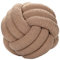 Bigougem Knotenkugelkissen, Knotbugelwurf Kissen Ultra weiche Begleiterin dekoratives handgewebte Knotbugel Lamm Samtsofa Kissen, Knotenkissen, Sofa-Kissen Khaki