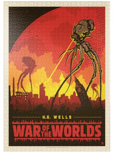 MyPuzzle Krieg der Welten: H.G. Wells, Vintage Poster - Premium 1000 Teile Puzzle - MyPuzzle Sonderkollektion von Anderson Design Group