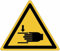 CARTELLO SEGNALETICO TRIANGOLO ISO 7010 - Pericolo Schiacciamento mani - Adesivo Extra Resistente, Pannello in Forex, Pannello In Alluminio (ADESIVO 20 CM)