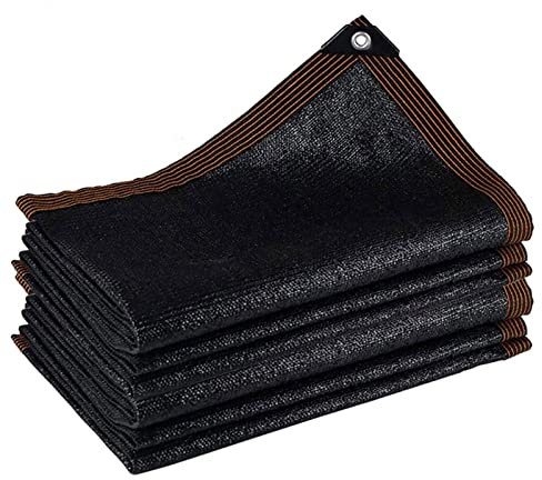 PanHuiWen Voile Ombrage Rectangulaire Impermeable Toile Ombrage 3x3m Filet Ombrage Toile Ombrage Respirant Moustiquaire Piscine Noir,5x7m