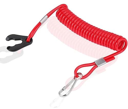 AUTOZOCO Commutateur d'arrêt de moteur de bateau avec clip, Coupe-courant bateau, Clé de sécurité de bateau, Clé de sécurité à l'eau, Interrupteur de sécurité moteur