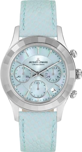 JACQUES LEMANS Damenuhr Venice Lederarmband Chronograph 1-2151C