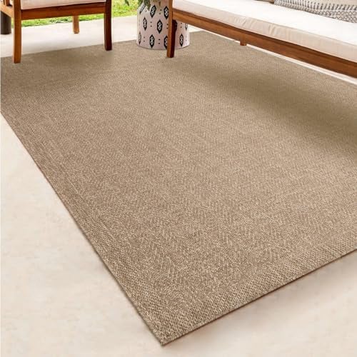 the carpet Kansas - Stilvoller Teppich im Jute-Look, ideal für Wohnzimmer, Esszimmer & Flur, pflegeleicht und wetterbeständig für Indoor & Outdoor, ca. 60 x 90 cm