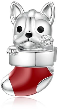 SEVENWELL Schneeflocken Charm für Pandora Hund Katze blaue Schneeflocke baumelnder Charm Sterling silber Weihnachts geschenk
