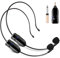Wireless Microphone System for 2People, HUACAM 2.4G Dual Wireless Headset,and Handheld 2 in 1, 160 ft Range for Voice Amplifier, Stage Speakers, Teacher, Tour Guides, Fitness Instructor