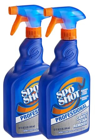 Parkway Distributors Spot Shot Professional Instant Carpet Stain Remover 32 oz Trigger Spray (Pack of 2) Bunndled with a PD Ship Safe Bag