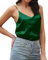 Vossmi Canotte da Donna Estiva Raso di Seta Maniche Cami Imbracatura Casual Camisole(Verde,S)