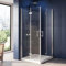 LUXESPIRE Duschkabine 80x80cm Eckeinstieg mit 180° faltbarer Tür Duschtür Falttür Duschabtrennung Duschwand 6mm ESG Sicherheitsglas Höhe 195cm